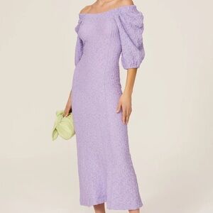 Stine Goya MIDI Dress in Summer Lavender Sz M